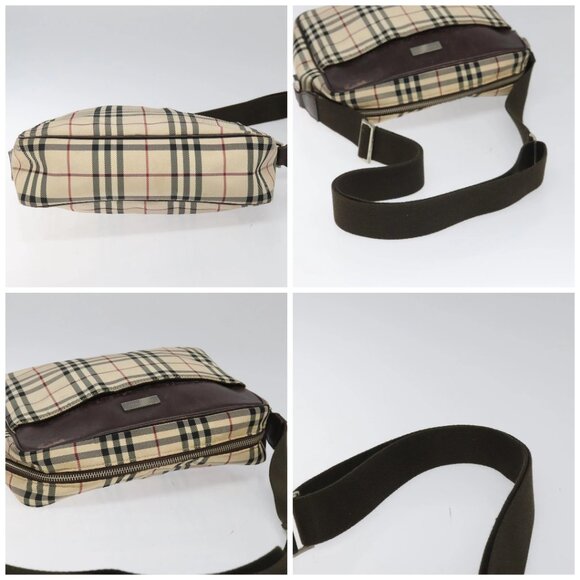 BURBERRY Nova Check Shoulder Bag Canvas Beige Auth 110227 - Picture 15 of 16